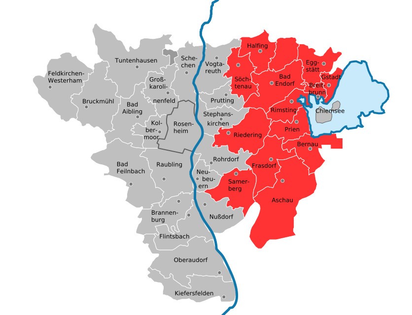 Karte Chiemgau Immobilien